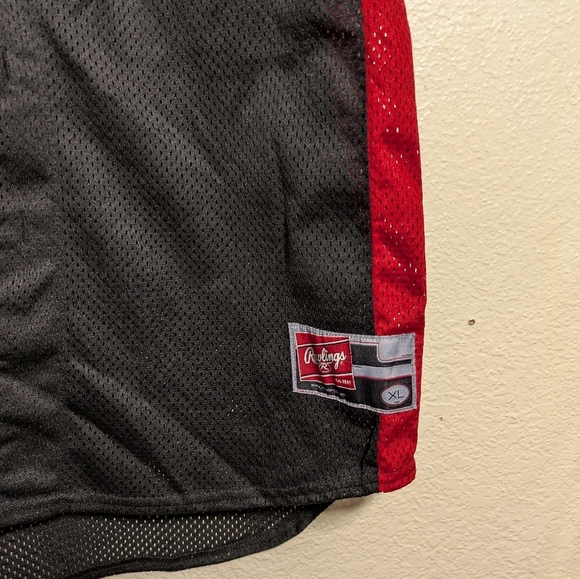 Rawlings Lugnuts Black and Red Jersey Size Xl Pre-owned - Picture 5 of 11